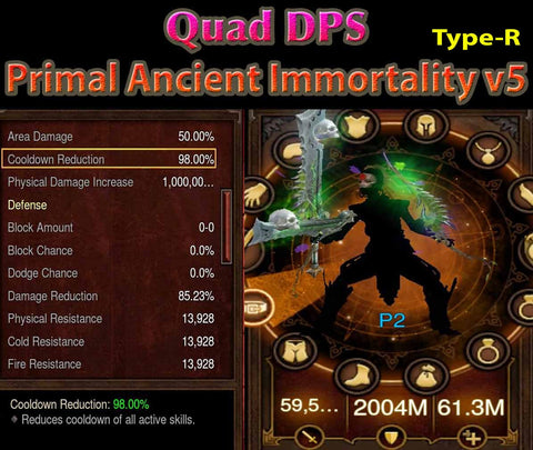 [Primal Ancient] [Quad DPS] Immortality v5 SPEED FOH TYPE-R Jade Witch Doctor Diseased-Diablo 3 Mods - Playstation 4, Xbox One, Nintendo Switch
