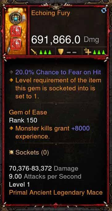 [Primal Ancient] 691k DPS Echoing Fury - Diablo 3 Mods Store - Seasonal and non-seasonal - Modded Items and Gear for PlayStation 4, PlayStation 5, Nintendo Switch, and Xbox One