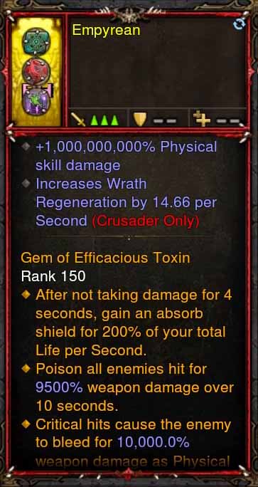 [Primal Ancient] [QUAD DPS] Empyrean 1000000% Level 1 Resource Efficient 89% Ring Crusader Diablo 3 Mods ROS Seasonal and Non Seasonal Save Mod - Modded Items and Gear - Hacks - Cheats - Trainers for Playstation 4 - Playstation 5 - Nintendo Switch - Xbox One