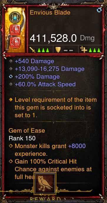[Primal Ancient] 411k DPS Envious Blade Diablo 3 Mods ROS Seasonal and Non Seasonal Save Mod - Modded Items and Gear - Hacks - Cheats - Trainers for Playstation 4 - Playstation 5 - Nintendo Switch - Xbox One