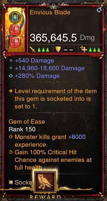 [Primal Ancient] 365k Actual DPS Envious Blade Diablo 3 Mods ROS Seasonal and Non Seasonal Save Mod - Modded Items and Gear - Hacks - Cheats - Trainers for Playstation 4 - Playstation 5 - Nintendo Switch - Xbox One