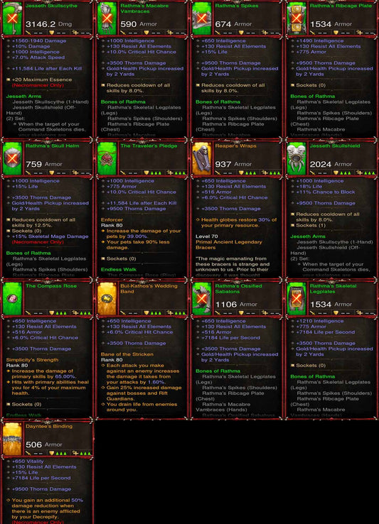 [Primal Ancient] Fake Legit Rathma Set (Thorns + Pickup Radius w/S) Diablo 3 Mods ROS Seasonal and Non Seasonal Save Mod - Modded Items and Gear - Hacks - Cheats - Trainers for Playstation 4 - Playstation 5 - Nintendo Switch - Xbox One