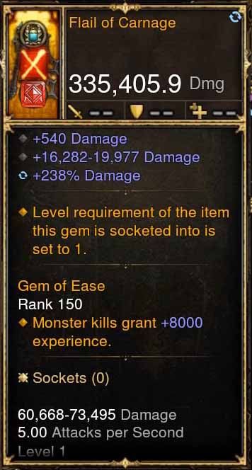 Flail of Carnage 335k Actual DPS Modded Weapon Diablo 3 Mods ROS Seasonal and Non Seasonal Save Mod - Modded Items and Gear - Hacks - Cheats - Trainers for Playstation 4 - Playstation 5 - Nintendo Switch - Xbox One
