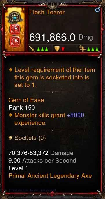 [Primal Ancient] 691k DPS Flesh Tearer Diablo 3 Mods ROS Seasonal and Non Seasonal Save Mod - Modded Items and Gear - Hacks - Cheats - Trainers for Playstation 4 - Playstation 5 - Nintendo Switch - Xbox One