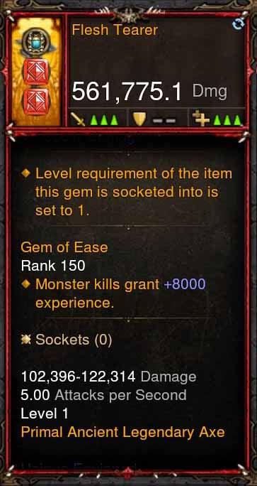 [Primal Ancient] 561k Actual DPS Flesh Tearer - Diablo 3 Mods Store - Seasonal and non-seasonal - Modded Items and Gear for PlayStation 4, PlayStation 5, Nintendo Switch, and Xbox One