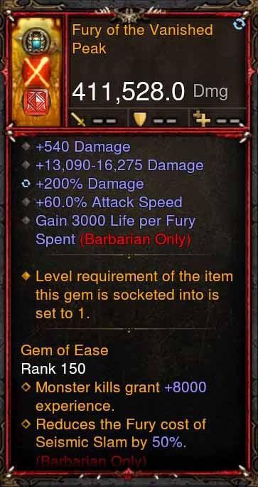 [Primal Ancient] 411k DPS Fury of the Vanished Peak Diablo 3 Mods ROS Seasonal and Non Seasonal Save Mod - Modded Items and Gear - Hacks - Cheats - Trainers for Playstation 4 - Playstation 5 - Nintendo Switch - Xbox One