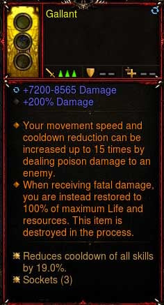 [Primal-Soulshard Infused] Immortality Ring Gallant (Unsocketed) - Diablo 3 Mods Store - Seasonal and non-seasonal - Modded Items and Gear for PlayStation 4, PlayStation 5, Nintendo Switch, and Xbox One