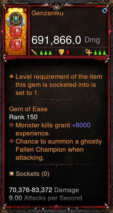 [Primal Ancient] 691k DPS Genzaniku - Diablo 3 Mods Store - Seasonal and non-seasonal - Modded Items and Gear for PlayStation 4, PlayStation 5, Nintendo Switch, and Xbox One