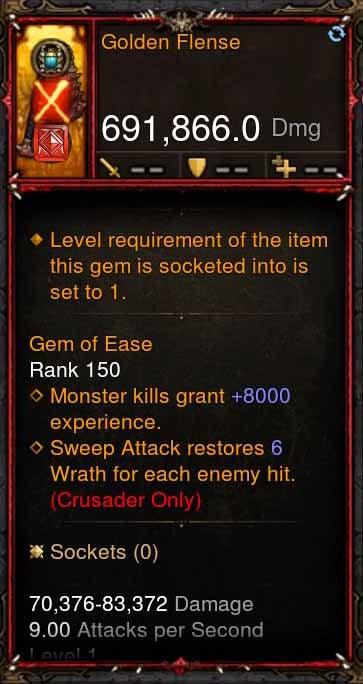 [Primal Ancient] 691k DPS Golden Flense - Diablo 3 Mods Store - Seasonal and non-seasonal - Modded Items and Gear for PlayStation 4, PlayStation 5, Nintendo Switch, and Xbox One