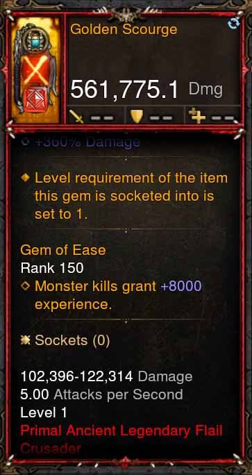 [Primal Ancient] 561k Actual DPS Golden Scourge Diablo 3 Mods ROS Seasonal and Non Seasonal Save Mod - Modded Items and Gear - Hacks - Cheats - Trainers for Playstation 4 - Playstation 5 - Nintendo Switch - Xbox One