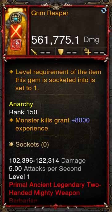 [Primal Ancient] 561k Actual DPS Grim Reaper Diablo 3 Mods ROS Seasonal and Non Seasonal Save Mod - Modded Items and Gear - Hacks - Cheats - Trainers for Playstation 4 - Playstation 5 - Nintendo Switch - Xbox One