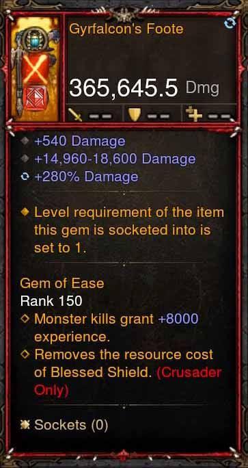 [Primal Ancient] 365k Actual DPS Gyrfalcons Foote Diablo 3 Mods ROS Seasonal and Non Seasonal Save Mod - Modded Items and Gear - Hacks - Cheats - Trainers for Playstation 4 - Playstation 5 - Nintendo Switch - Xbox One