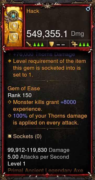 [Primal Ancient] 549k Actual DPS DPS Hack (Thorns) - Diablo 3 Mods Store - Seasonal and non-seasonal - Modded Items and Gear for PlayStation 4, PlayStation 5, Nintendo Switch, and Xbox One