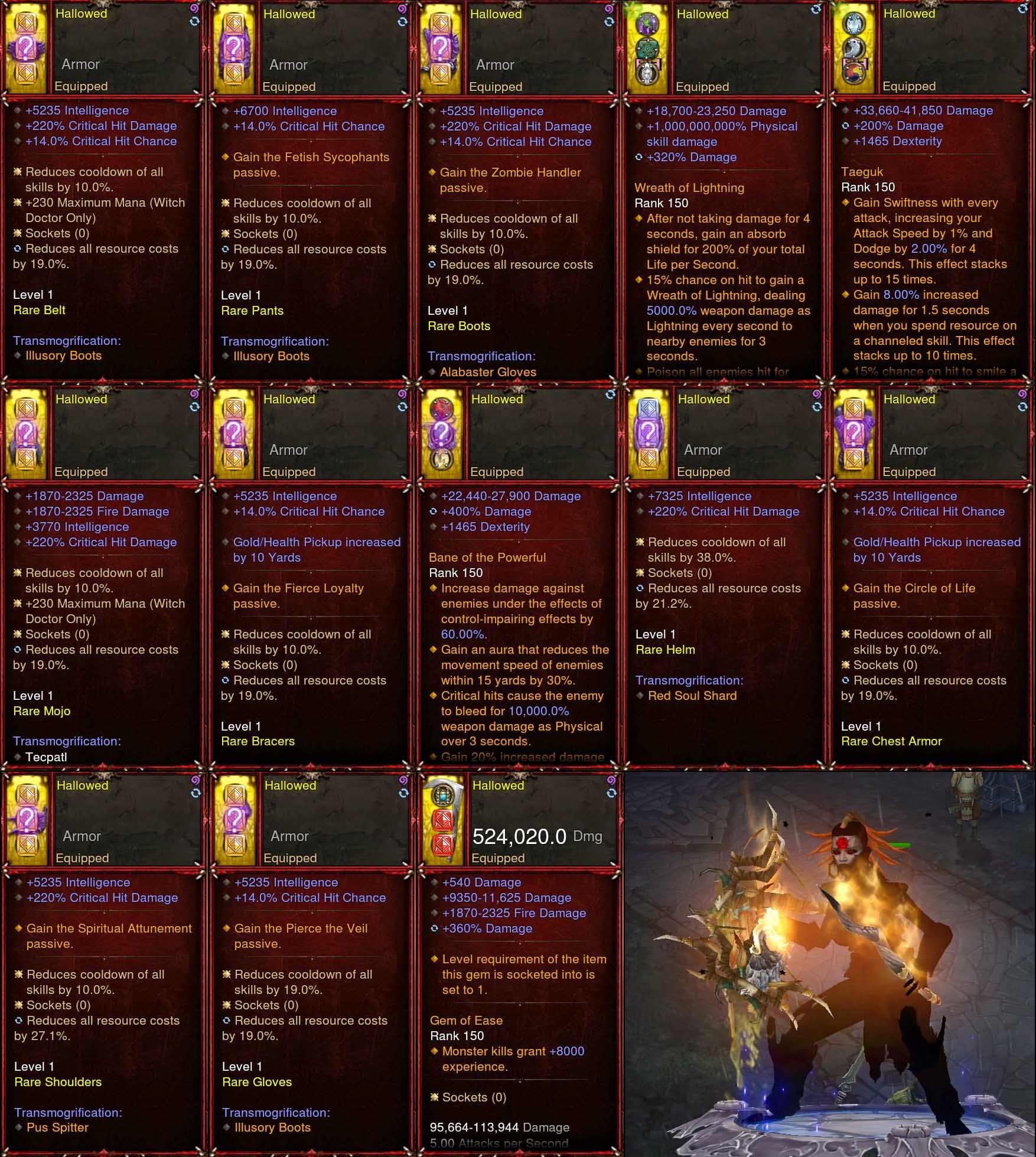 [Primal Ancient] 1-70 Diablo 3 Immortal ?Mystery? Witch Doctor Set Hallowed (Weapon Visuals Effects) Diablo 3 Mods ROS Seasonal and Non Seasonal Save Mod - Modded Items and Gear - Hacks - Cheats - Trainers for Playstation 4 - Playstation 5 - Nintendo Switch - Xbox One