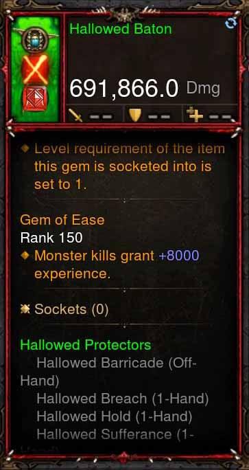 [Primal Ancient] 691k DPS Hallowed Baton Diablo 3 Mods ROS Seasonal and Non Seasonal Save Mod - Modded Items and Gear - Hacks - Cheats - Trainers for Playstation 4 - Playstation 5 - Nintendo Switch - Xbox One