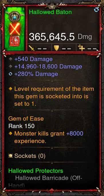 [Primal Ancient] 365k Actual DPS Hallowed Baton Diablo 3 Mods ROS Seasonal and Non Seasonal Save Mod - Modded Items and Gear - Hacks - Cheats - Trainers for Playstation 4 - Playstation 5 - Nintendo Switch - Xbox One