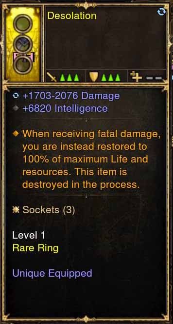 Level 1 Diablo 3 Immortal Modded Ring 6.8k INT (Unsocketed) Desolation Diablo 3 Mods ROS Seasonal and Non Seasonal Save Mod - Modded Items and Gear - Hacks - Cheats - Trainers for Playstation 4 - Playstation 5 - Nintendo Switch - Xbox One