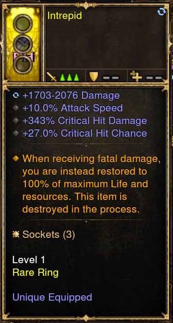 Level 1 Diablo 3 Immortal Modded Ring +Attack Speed, +343% CHD, +27% CC (Unsocketed) Intrepid Diablo 3 Mods ROS Seasonal and Non Seasonal Save Mod - Modded Items and Gear - Hacks - Cheats - Trainers for Playstation 4 - Playstation 5 - Nintendo Switch - Xbox One