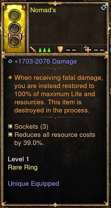 Level 1 Diablo 3 Immortal Modded Ring +39% RR (Unsocketed) Nomads Diablo 3 Mods ROS Seasonal and Non Seasonal Save Mod - Modded Items and Gear - Hacks - Cheats - Trainers for Playstation 4 - Playstation 5 - Nintendo Switch - Xbox One