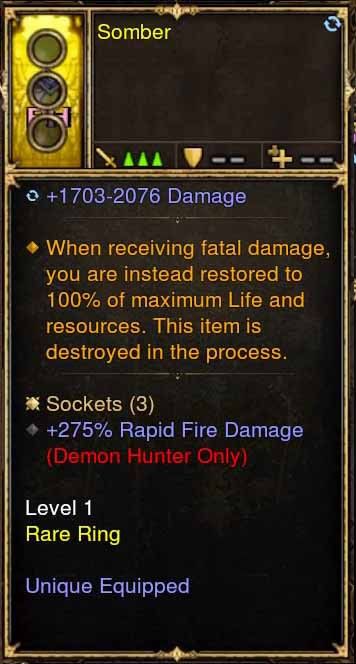 Level 1 Diablo 3 Immortal Modded Ring Rapid Fire Damage (Unsocketed) Somber Diablo 3 Mods ROS Seasonal and Non Seasonal Save Mod - Modded Items and Gear - Hacks - Cheats - Trainers for Playstation 4 - Playstation 5 - Nintendo Switch - Xbox One