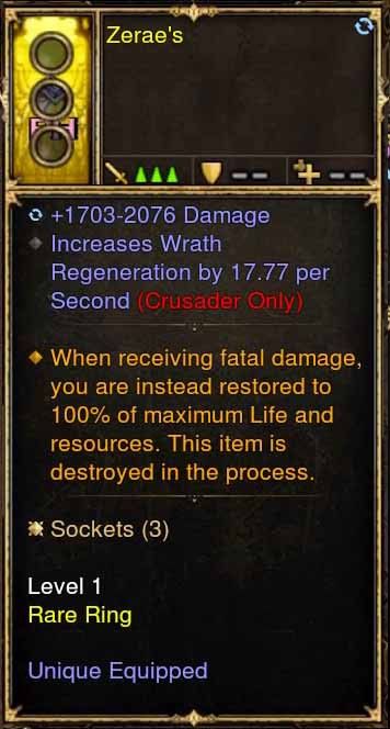 Level 1 Diablo 3 Immortal Modded Ring 17.77 Wrath Per Second (Unsocketed) Zerae's Diablo 3 Mods ROS Seasonal and Non Seasonal Save Mod - Modded Items and Gear - Hacks - Cheats - Trainers for Playstation 4 - Playstation 5 - Nintendo Switch - Xbox One