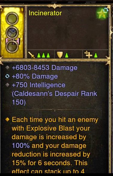 Diablo 3 PS4 Mods Xbox One - 100% Increased Damage - Explosive Blast Wizard Modded Ring (Unsocketed) Incinerator - Diablo 3 Mods Store - Seasonal and non-seasonal - Modded Items and Gear for PlayStation 4, PlayStation 5, Nintendo Switch, and Xbox One