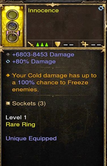 Cold Damage 100% Chance To Freeze Wizard Modded Ring (Unsocketed) Innocence Diablo 3 Mods ROS Seasonal and Non Seasonal Save Mod - Modded Items and Gear - Hacks - Cheats - Trainers for Playstation 4 - Playstation 5 - Nintendo Switch - Xbox One