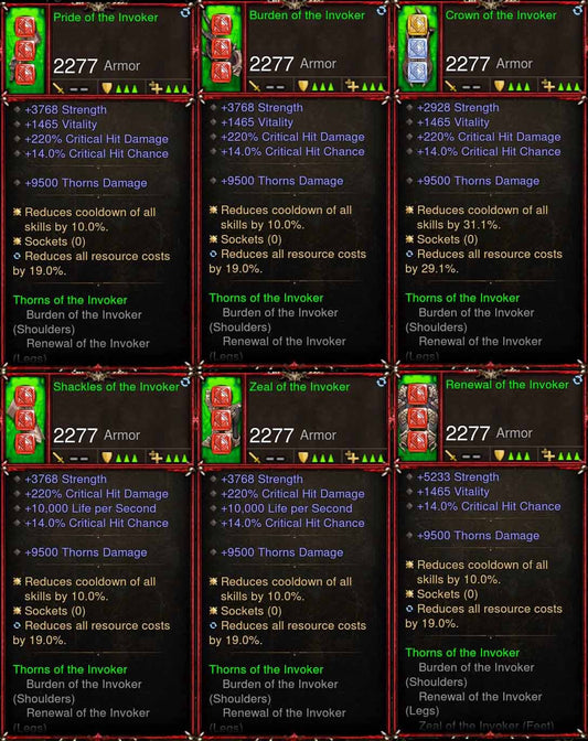 [Primal Ancient] 6x Invoker Crusader Set Diablo 3 Mods ROS Seasonal and Non Seasonal Save Mod - Modded Items and Gear - Hacks - Cheats - Trainers for Playstation 4 - Playstation 5 - Nintendo Switch - Xbox One