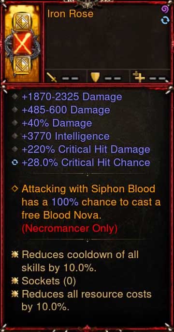[Primal Ancient] [Quad DPS] 2.6.5 Iron Rose Necromancer Offhand-Armor-Diablo 3 Mods ROS-Akirac Diablo 3 Mods Seasonal and Non Seasonal Save Mod - Modded Items and Sets Hacks - Cheats - Trainer - Editor for Playstation 4-Playstation 5-Nintendo Switch-Xbox One