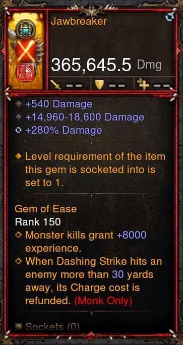 [Primal Ancient] 365k Actual DPS Jawbreaker - Diablo 3 Mods Store - Seasonal and non-seasonal - Modded Items and Gear for PlayStation 4, PlayStation 5, Nintendo Switch, and Xbox One