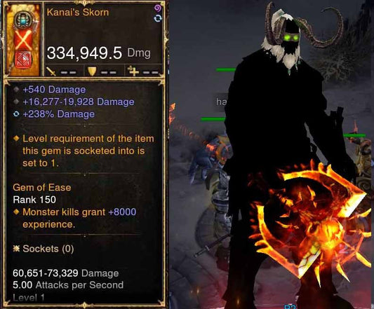 Kanai's Scorn 334k Actual DPS Modded Weapon (RARE XMOG) Diablo 3 Mods ROS Seasonal and Non Seasonal Save Mod - Modded Items and Gear - Hacks - Cheats - Trainers for Playstation 4 - Playstation 5 - Nintendo Switch - Xbox One