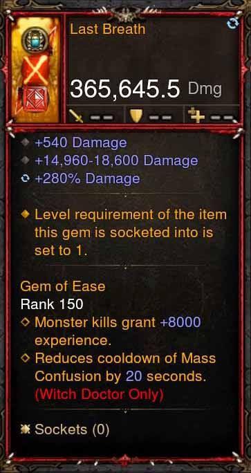 [Primal Ancient] 365k Actual DPS Last Breath - Diablo 3 Mods Store - Seasonal and non-seasonal - Modded Items and Gear for PlayStation 4, PlayStation 5, Nintendo Switch, and Xbox One