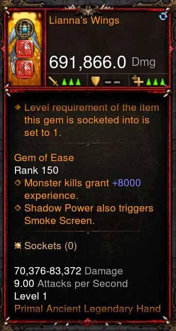 [Primal Ancient] 691k DPS Liannas Wings Diablo 3 Mods ROS Seasonal and Non Seasonal Save Mod - Modded Items and Gear - Hacks - Cheats - Trainers for Playstation 4 - Playstation 5 - Nintendo Switch - Xbox One
