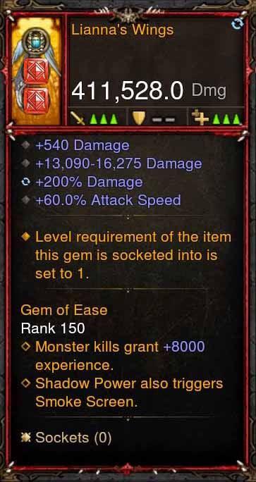 [Primal Ancient] 411k DPS Liannas Wings Diablo 3 Mods ROS Seasonal and Non Seasonal Save Mod - Modded Items and Gear - Hacks - Cheats - Trainers for Playstation 4 - Playstation 5 - Nintendo Switch - Xbox One