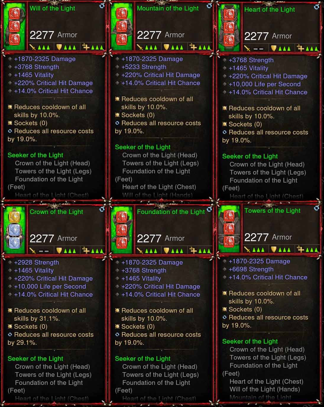 [Primal Ancient] 6x Light Crusader Set Diablo 3 Mods ROS Seasonal and Non Seasonal Save Mod - Modded Items and Gear - Hacks - Cheats - Trainers for Playstation 4 - Playstation 5 - Nintendo Switch - Xbox One