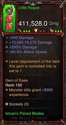 [Primal Ancient] 411k DPS Little Rogue-Diablo 3 Mods - Playstation 4, Xbox One, Nintendo Switch