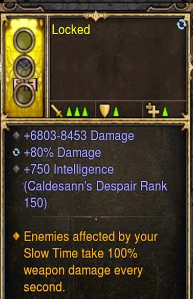 Slow Time 100% Damage Wizard Modded Ring (Unsocketed) Locked - Diablo 3 Mods Store - Seasonal and non-seasonal - Modded Items and Gear for PlayStation 4, PlayStation 5, Nintendo Switch, and Xbox One