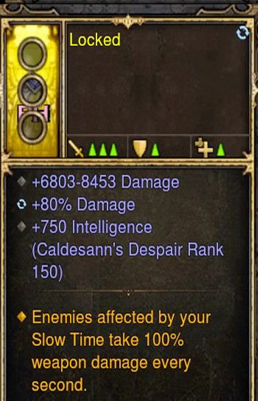 Slow Time 100% Damage Wizard Modded Ring (Unsocketed) Locked-Diablo 3 Mods - Playstation 4, Xbox One, Nintendo Switch
