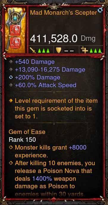 [Primal Ancient] 411k DPS Mad Monarch Scepter Diablo 3 Mods ROS Seasonal and Non Seasonal Save Mod - Modded Items and Gear - Hacks - Cheats - Trainers for Playstation 4 - Playstation 5 - Nintendo Switch - Xbox One