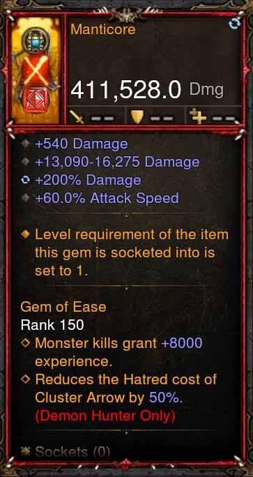 [Primal Ancient] 411k DPS Manticore Diablo 3 Mods ROS Seasonal and Non Seasonal Save Mod - Modded Items and Gear - Hacks - Cheats - Trainers for Playstation 4 - Playstation 5 - Nintendo Switch - Xbox One