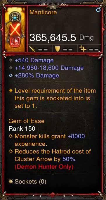 [Primal Ancient] 365k Actual DPS Manticore Diablo 3 Mods ROS Seasonal and Non Seasonal Save Mod - Modded Items and Gear - Hacks - Cheats - Trainers for Playstation 4 - Playstation 5 - Nintendo Switch - Xbox One