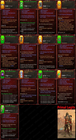 [Primal Ancient] Fake Legit Marauder / Shadow Mantle Demon Hunter-Diablo 3 Mods - Playstation 4, Xbox One, Nintendo Switch
