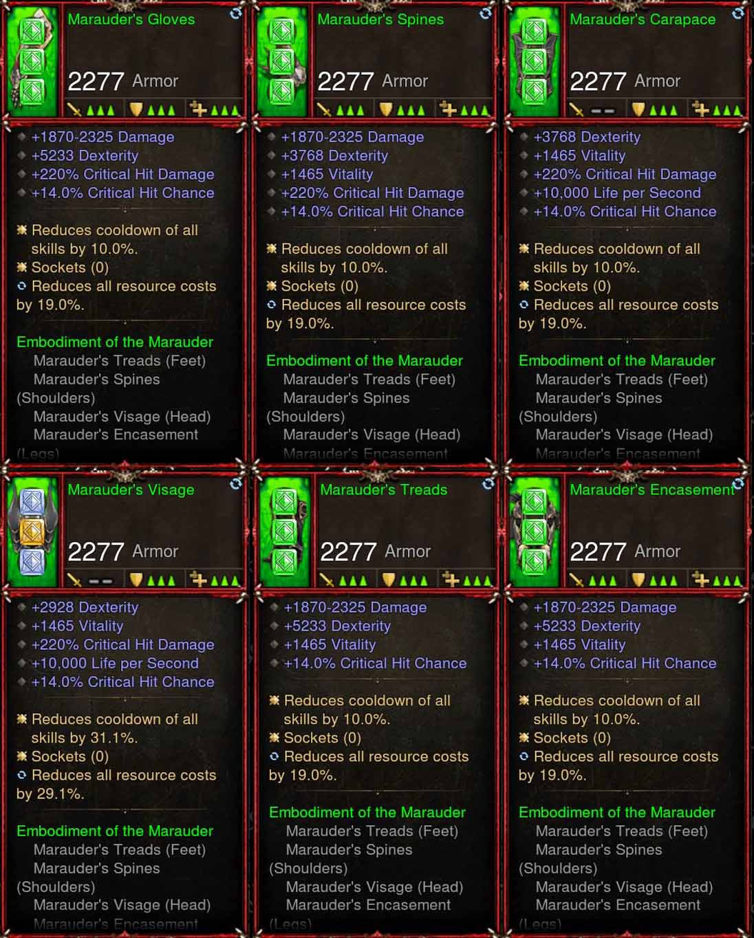 [Primal Ancient] 6x Marauders Demon Hunter Set Diablo 3 Mods ROS Seasonal and Non Seasonal Save Mod - Modded Items and Gear - Hacks - Cheats - Trainers for Playstation 4 - Playstation 5 - Nintendo Switch - Xbox One
