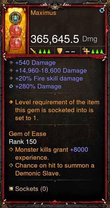 [Primal Ancient] 365k Actual DPS Maximus - Diablo 3 Mods Store - Seasonal and non-seasonal - Modded Items and Gear for PlayStation 4, PlayStation 5, Nintendo Switch, and Xbox One