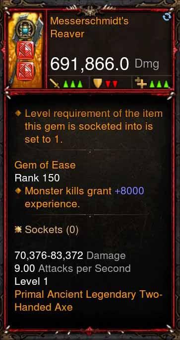 [Primal Ancient] 691k DPS Messerschmidts Reaver Diablo 3 Mods ROS Seasonal and Non Seasonal Save Mod - Modded Items and Gear - Hacks - Cheats - Trainers for Playstation 4 - Playstation 5 - Nintendo Switch - Xbox One