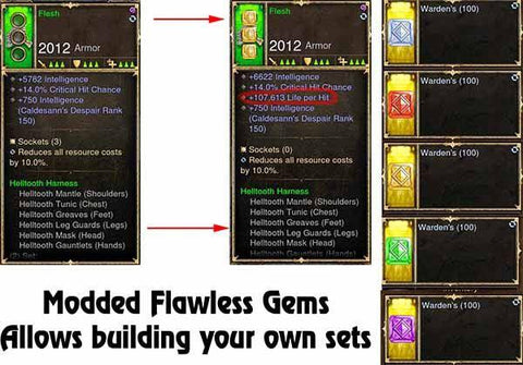 Modded Flawless Gems Variant Selector (Build your own Set)-Diablo 3 Mods - Playstation 4, Xbox One, Nintendo Switch
