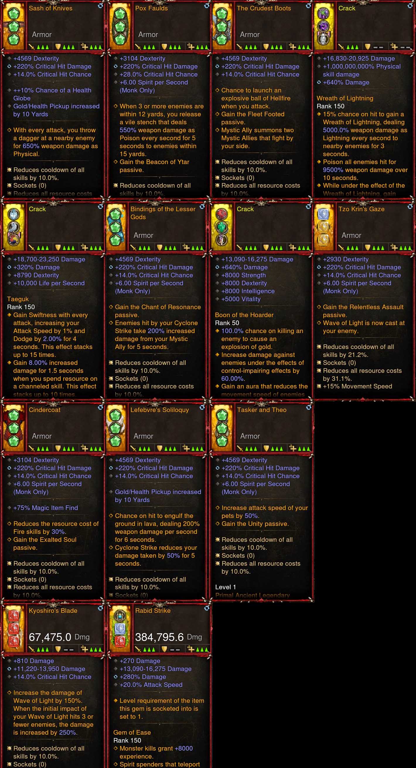 [Primal Ancient] 1-70 Legacy of Dreams Legendary Monk Set Diablo 3 Mods ROS Seasonal and Non Seasonal Save Mod - Modded Items and Gear - Hacks - Cheats - Trainers for Playstation 4 - Playstation 5 - Nintendo Switch - Xbox One