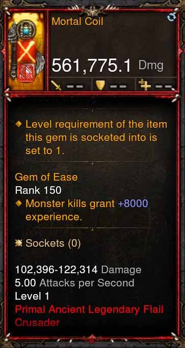 [Primal Ancient] 561k Actual DPS Mortal Coil Diablo 3 Mods ROS Seasonal and Non Seasonal Save Mod - Modded Items and Gear - Hacks - Cheats - Trainers for Playstation 4 - Playstation 5 - Nintendo Switch - Xbox One
