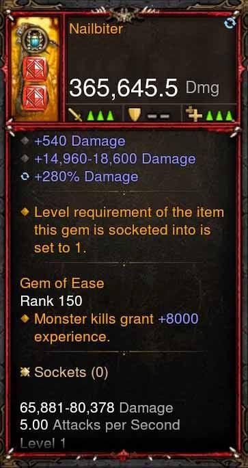 [Primal Ancient] 365k Actual DPS Nailbiter - Diablo 3 Mods Store - Seasonal and non-seasonal - Modded Items and Gear for PlayStation 4, PlayStation 5, Nintendo Switch, and Xbox One