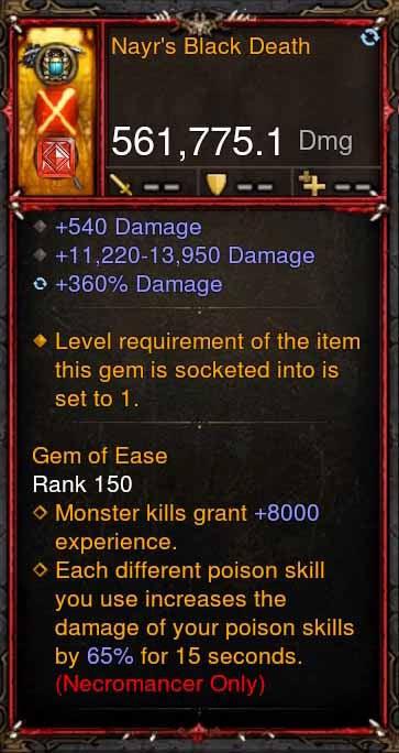 [Primal Ancient] 561k Actual DPS Nayrs Black Death - Diablo 3 Mods Store - Seasonal and non-seasonal - Modded Items and Gear for PlayStation 4, PlayStation 5, Nintendo Switch, and Xbox One